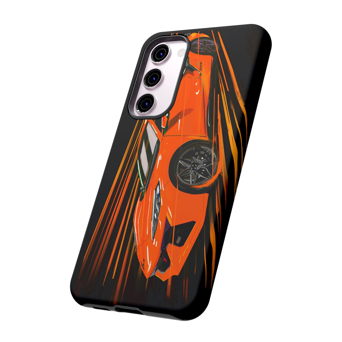 Orange C8 corvette Z06 iPhone 18 17 16 15 14 13 12 Pro  Samsung Galaxy Pixel