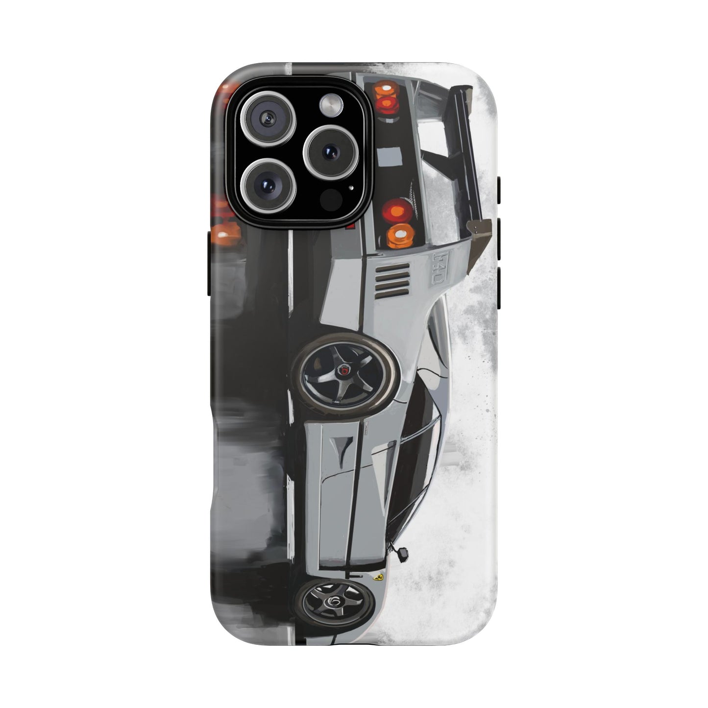 Gray Ferrari F40 Case iPhone 16 15 14 13 12 11 Pro max Samsung Galaxy Pixel