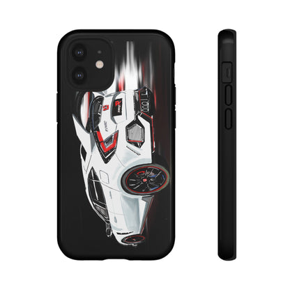 White Type-r civic Case iPhone 18 17 16 15 14 13 12 Pro Samsung Galaxy Pixel