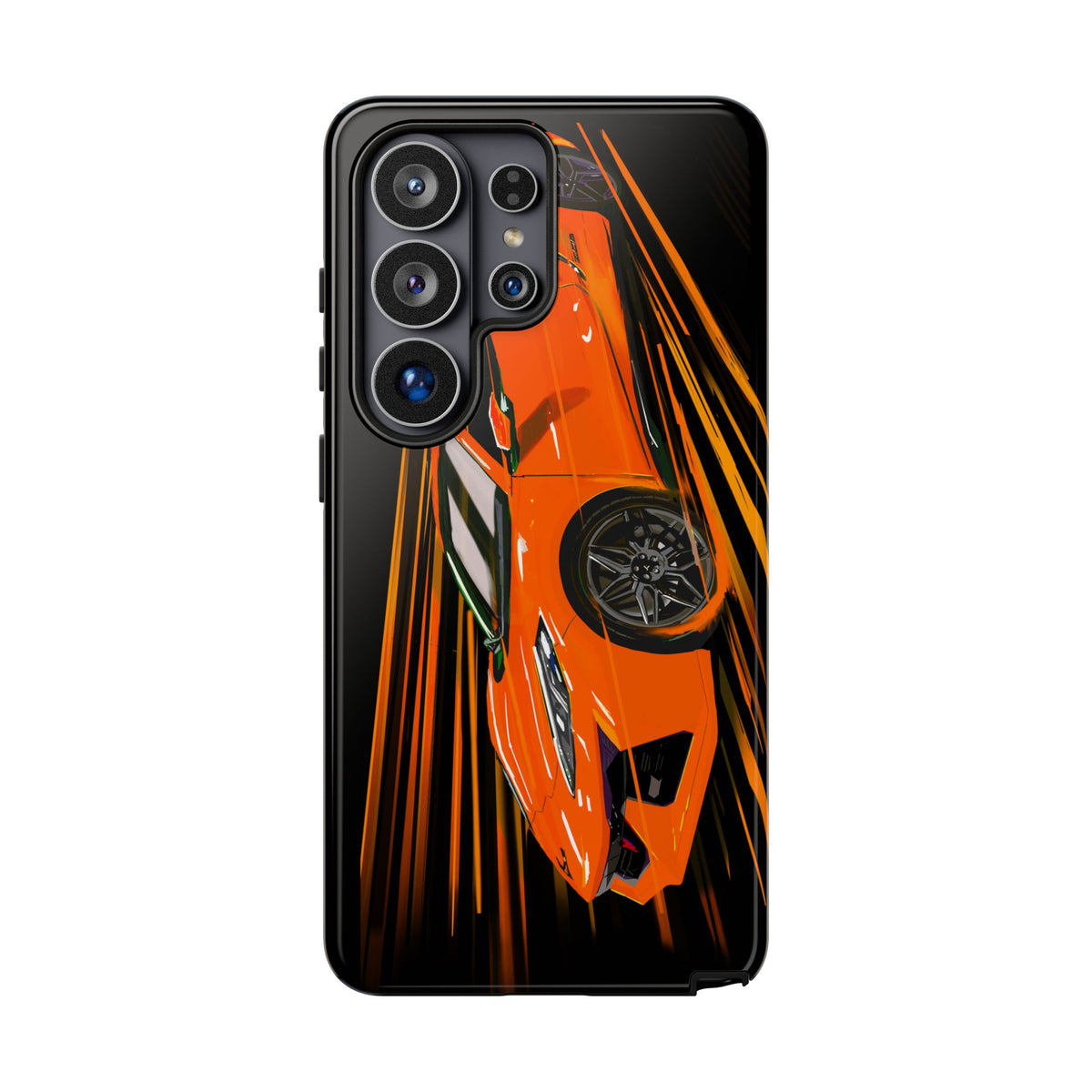 Orange C8 corvette Z06 iPhone 18 17 16 15 14 13 12 Pro  Samsung Galaxy Pixel