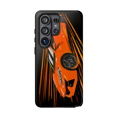 Orange C8 corvette Z06 iPhone 18 17 16 15 14 13 12 Pro  Samsung Galaxy Pixel