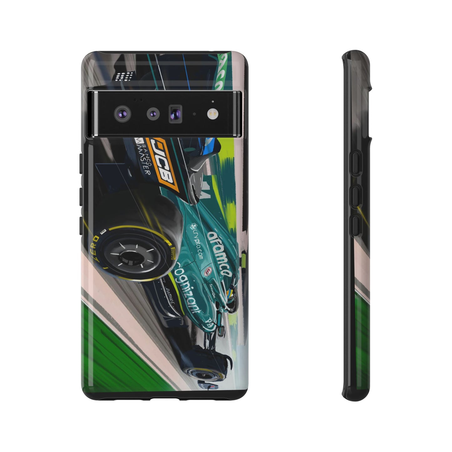 Fernando Alonso Aston Martin F1 Case iPhone 16 15 14 13 12 Samsung Galaxy Pixel