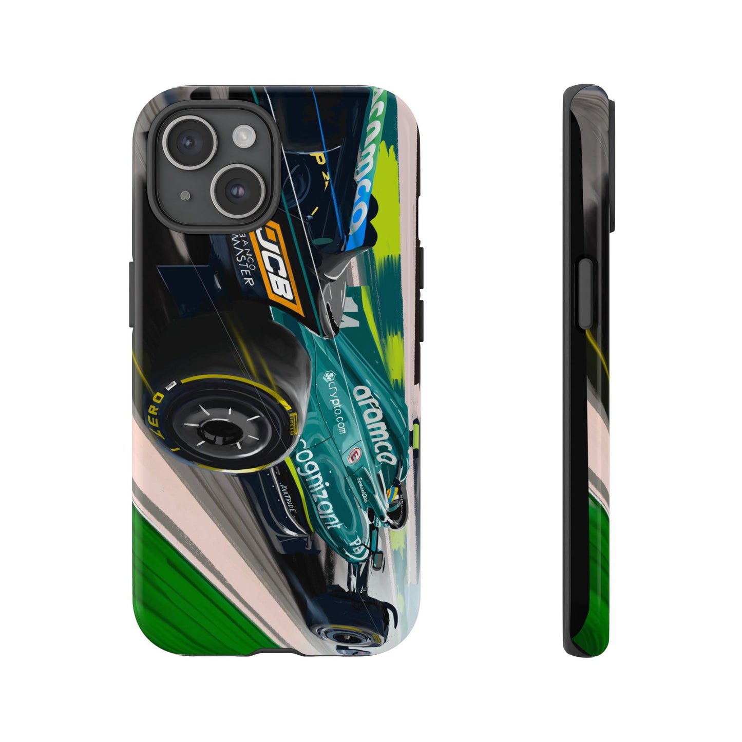 Fernando Alonso Aston Martin F1 Case iPhone 16 15 14 13 12 Samsung Galaxy Pixel
