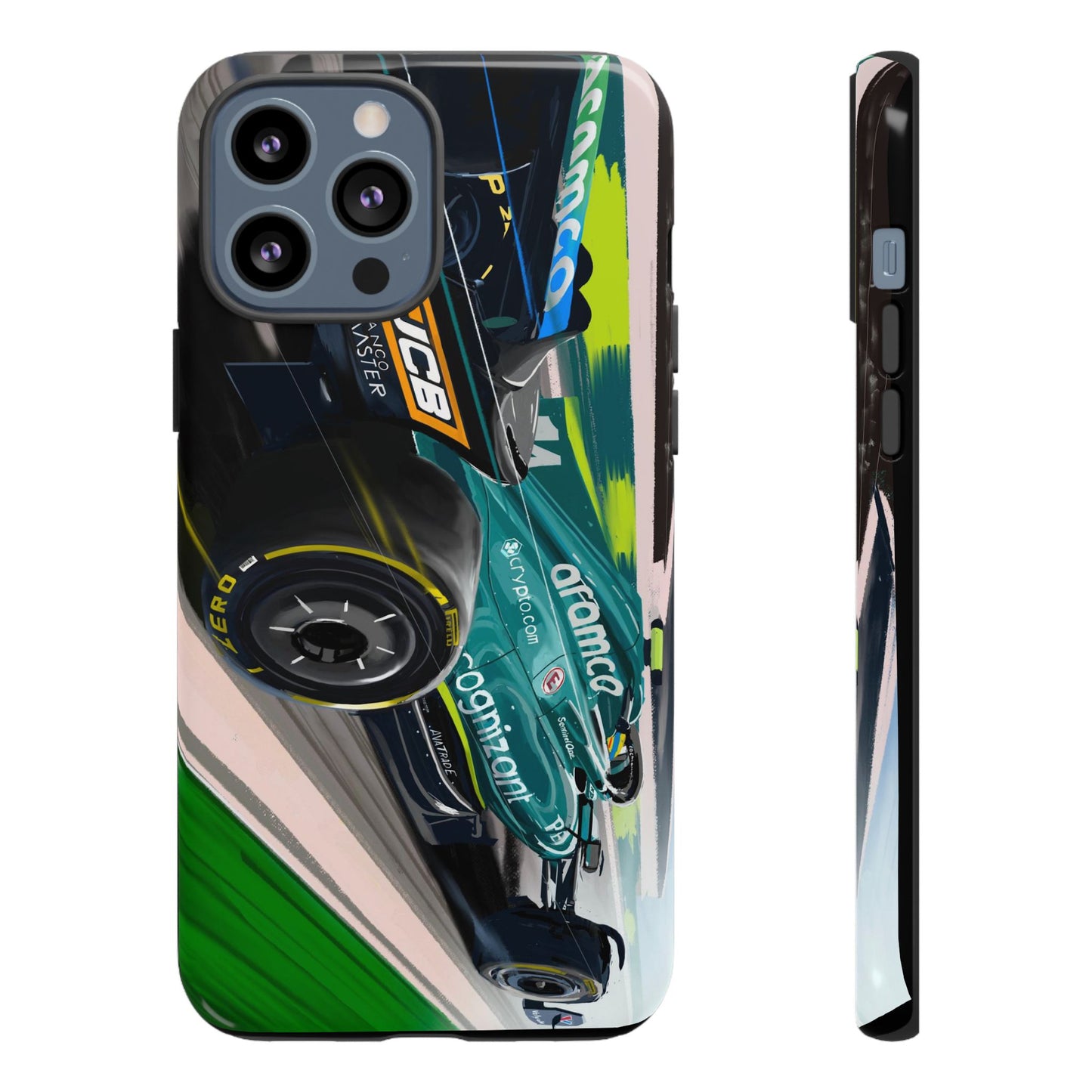 Fernando Alonso Aston Martin F1 Case iPhone 16 15 14 13 12 Samsung Galaxy Pixel