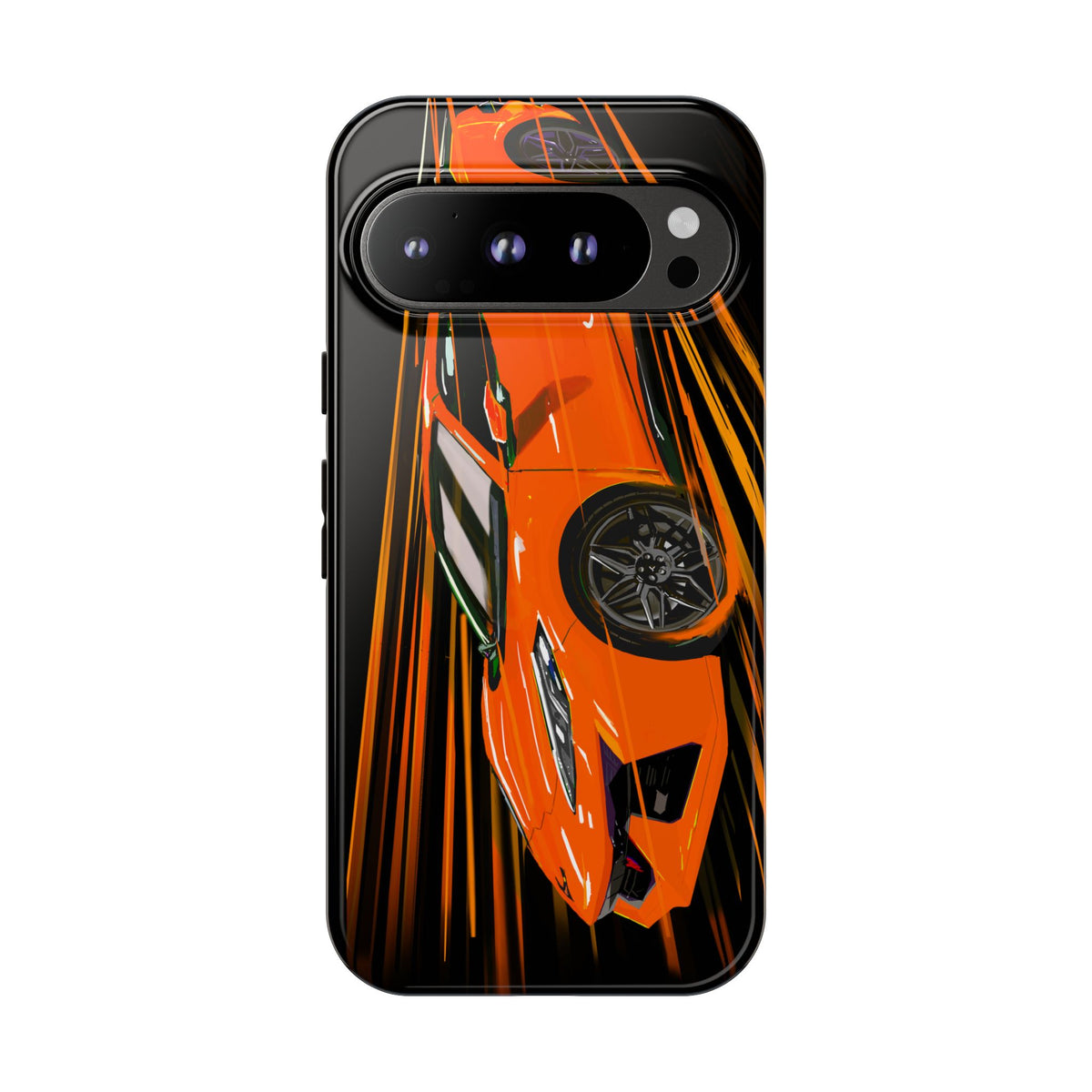 Orange C8 corvette Z06 iPhone 18 17 16 15 14 13 12 Pro  Samsung Galaxy Pixel
