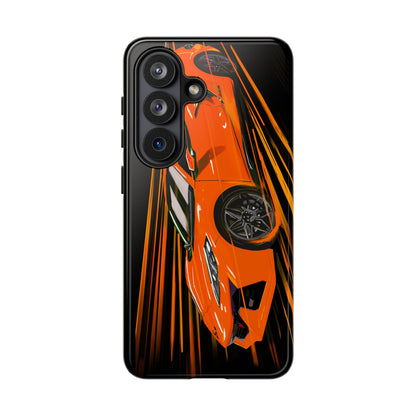 Orange C8 corvette Z06 iPhone 18 17 16 15 14 13 12 Pro  Samsung Galaxy Pixel