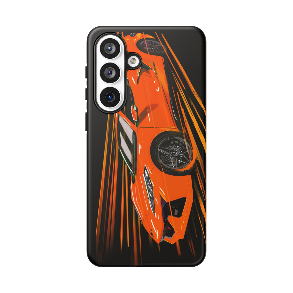 Orange C8 corvette Z06 iPhone 18 17 16 15 14 13 12 Pro  Samsung Galaxy Pixel