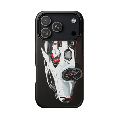 White Type-r civic Case iPhone 18 17 16 15 14 13 12 Pro Samsung Galaxy Pixel