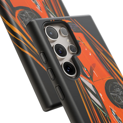 Orange C8 corvette Z06 iPhone 18 17 16 15 14 13 12 Pro  Samsung Galaxy Pixel