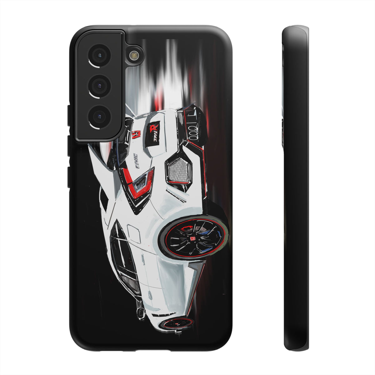 White Type-r civic Case iPhone 18 17 16 15 14 13 12 Pro Samsung Galaxy Pixel