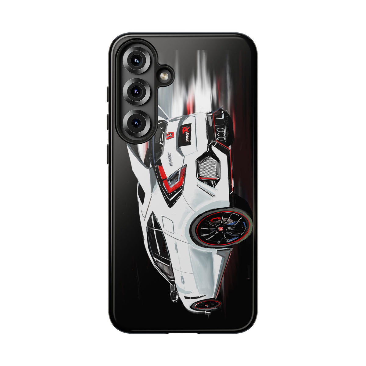 White Type-r civic Case iPhone 18 17 16 15 14 13 12 Pro Samsung Galaxy Pixel