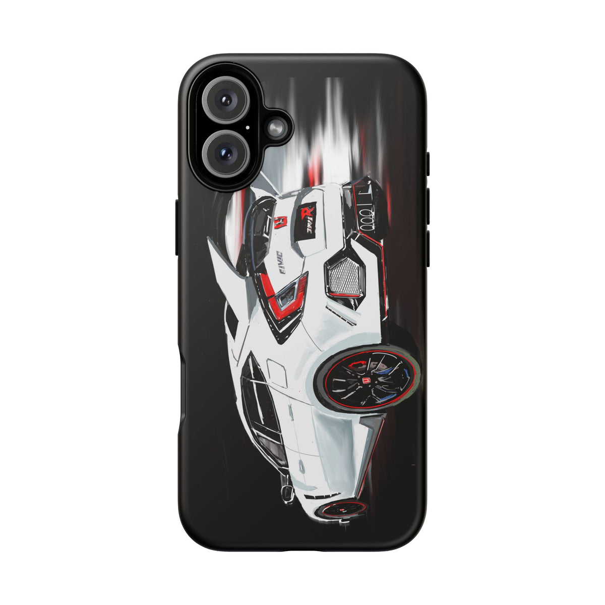 White Type-r civic Case iPhone 18 17 16 15 14 13 12 Pro Samsung Galaxy Pixel