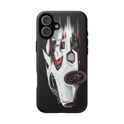 White Type-r civic Case iPhone 18 17 16 15 14 13 12 Pro Samsung Galaxy Pixel