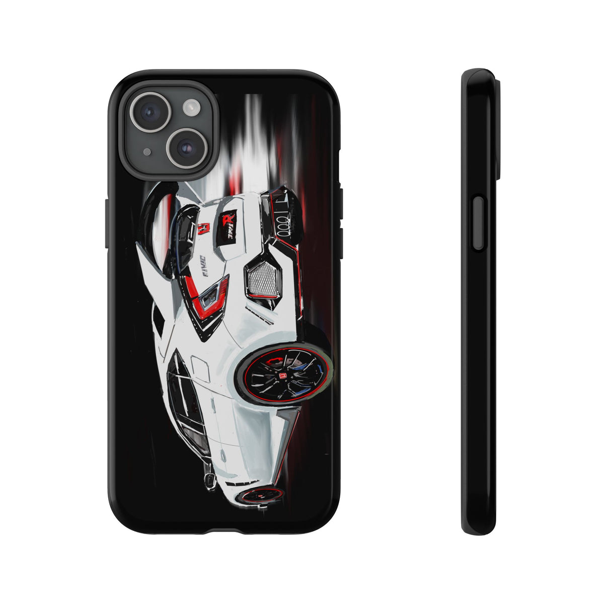 White Type-r civic Case iPhone 18 17 16 15 14 13 12 Pro Samsung Galaxy Pixel