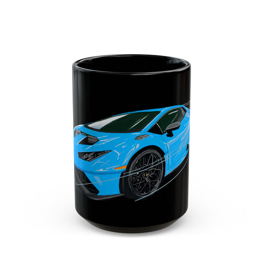 2022 Blue Lamborghini STO Black  Coffee Tea Mug (11oz, 15oz))