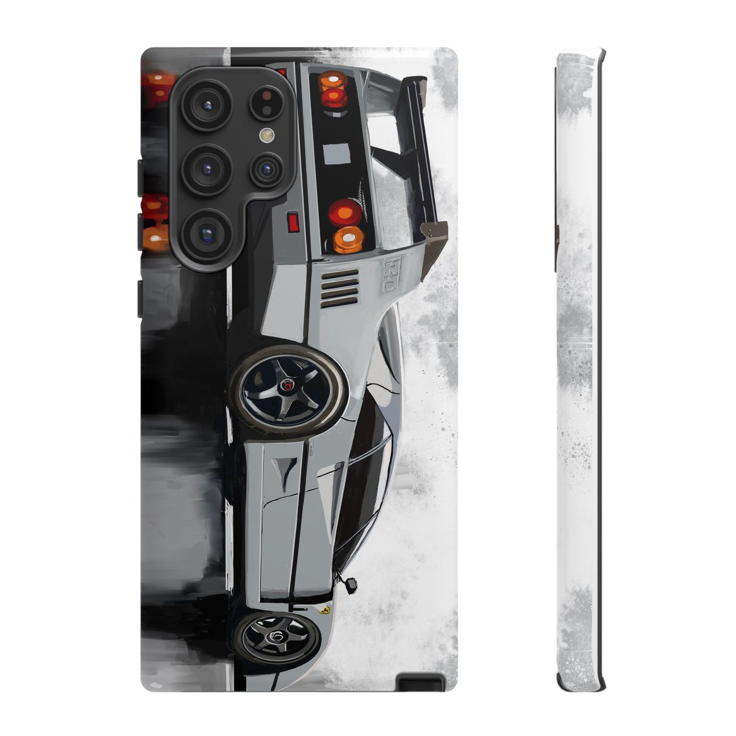 Gray Ferrari F40 Case iPhone 16 15 14 13 12 11 Pro max Samsung Galaxy Pixel