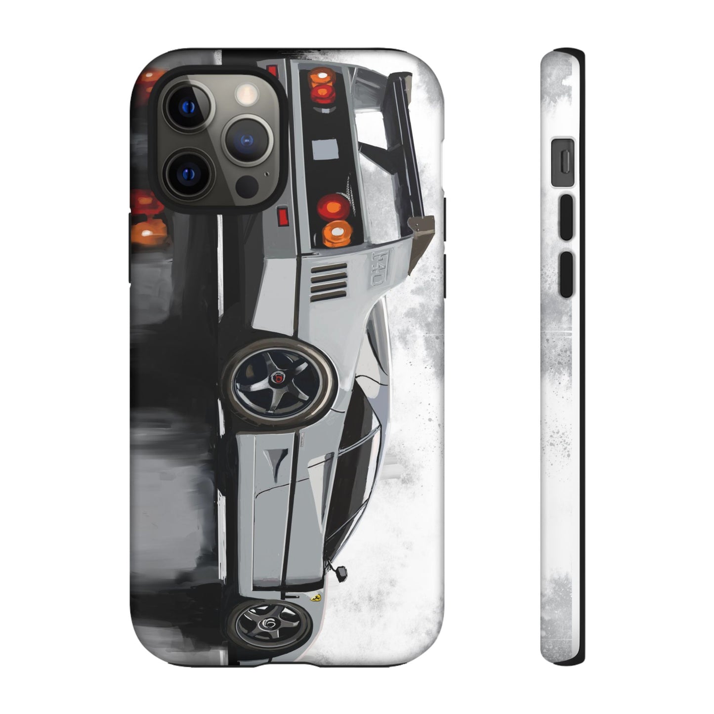 Gray Ferrari F40 Case iPhone 16 15 14 13 12 11 Pro max Samsung Galaxy Pixel