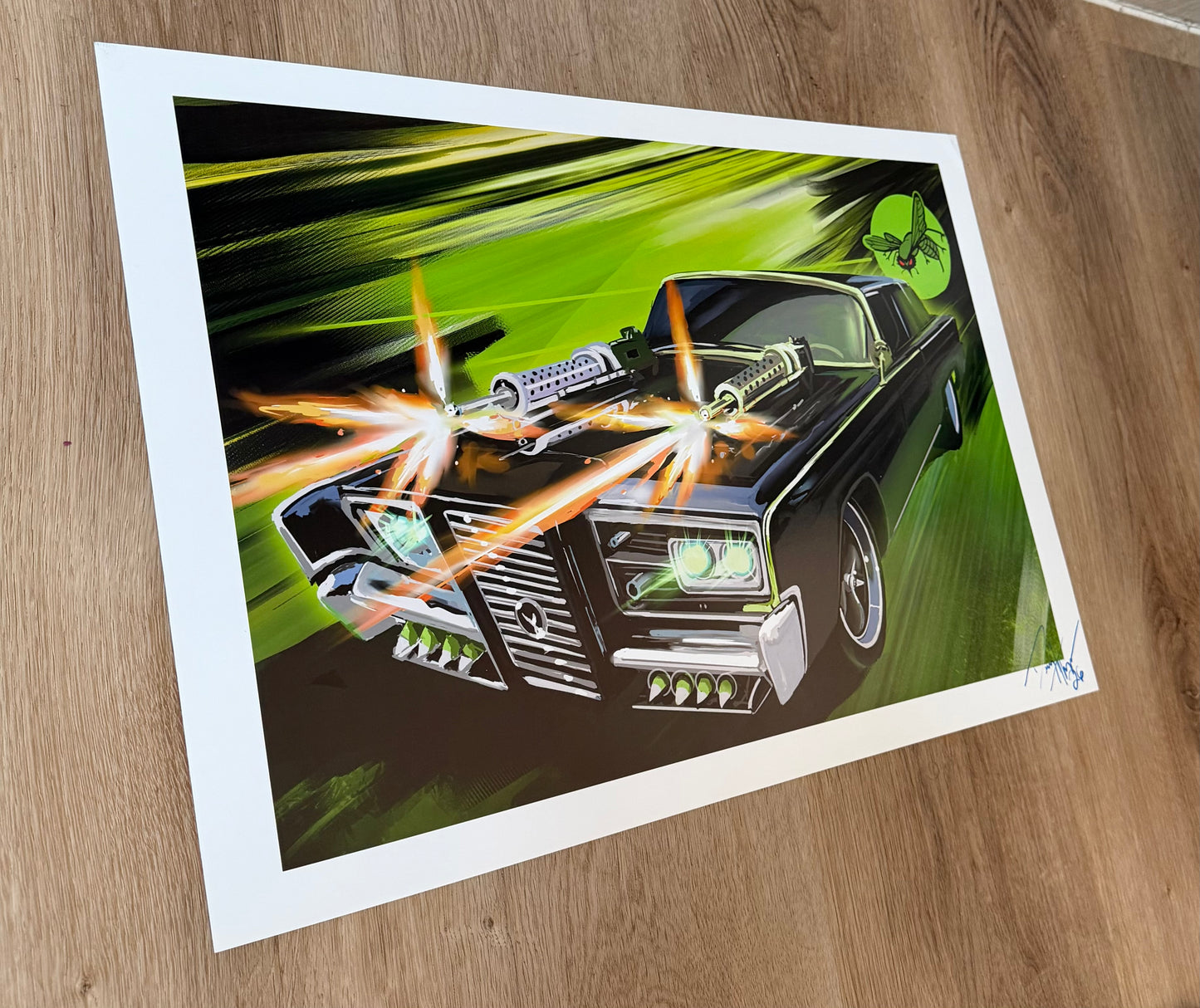 Green hornet tv car Giclee print