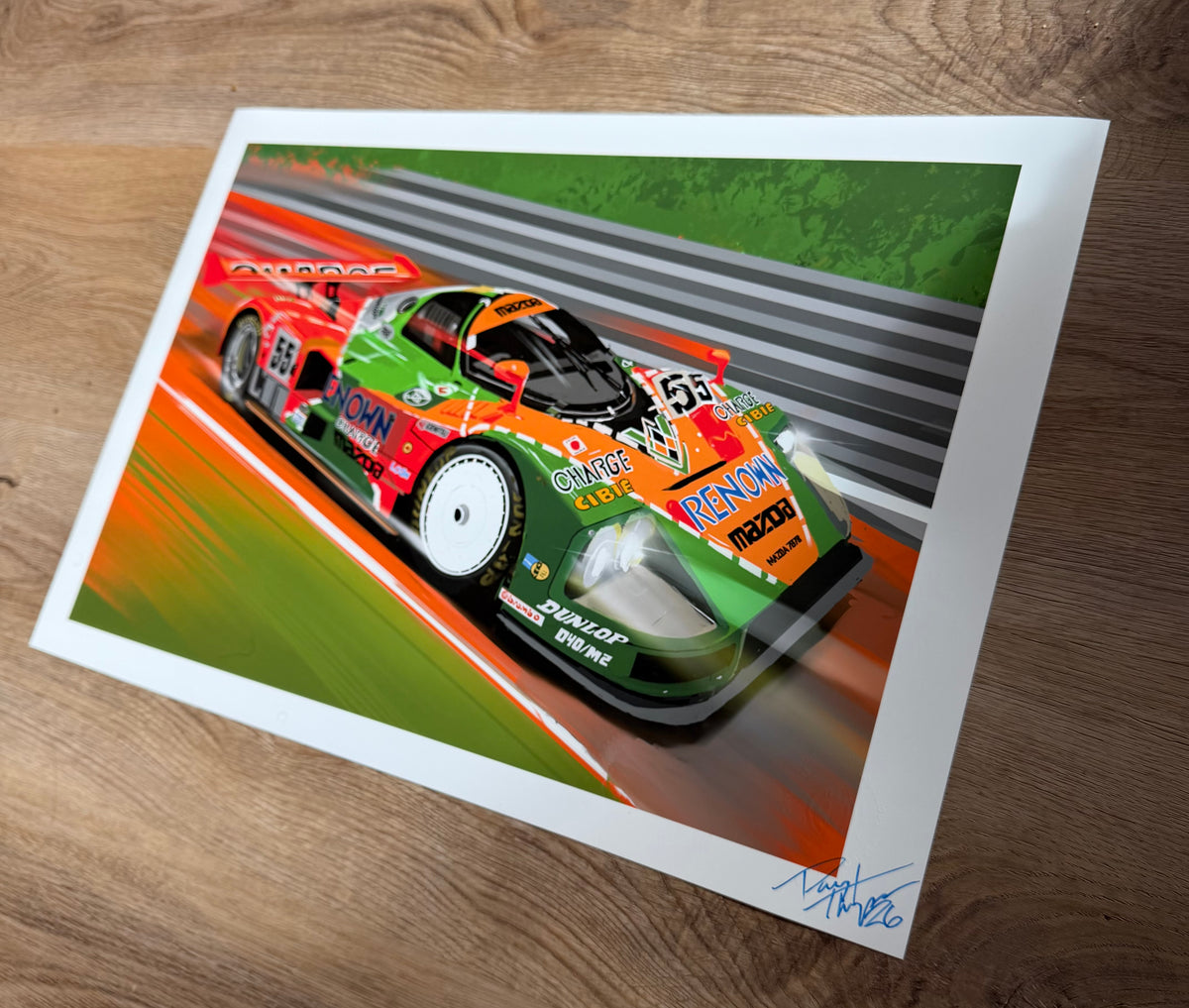 Mazda 787p Le Mans Giclee print