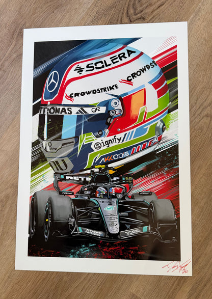 Kimi Antonelli F1 signed giclee print artwork