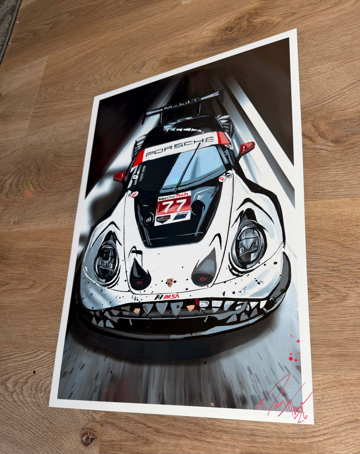 Skeleton Rexy GT3 R Giclee Print